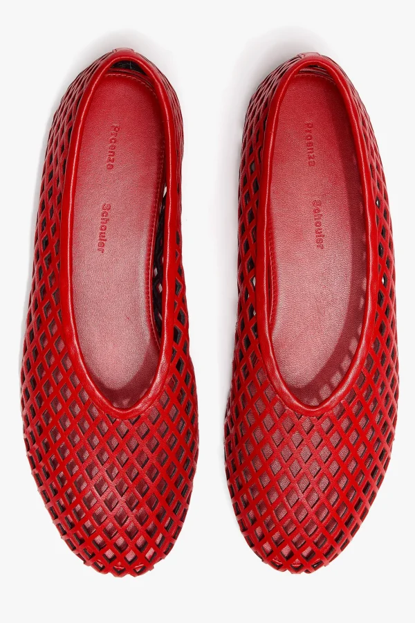 Proenza Schouler Loafer & Ballerinas<Ballerinas Tee Perforated in Rot