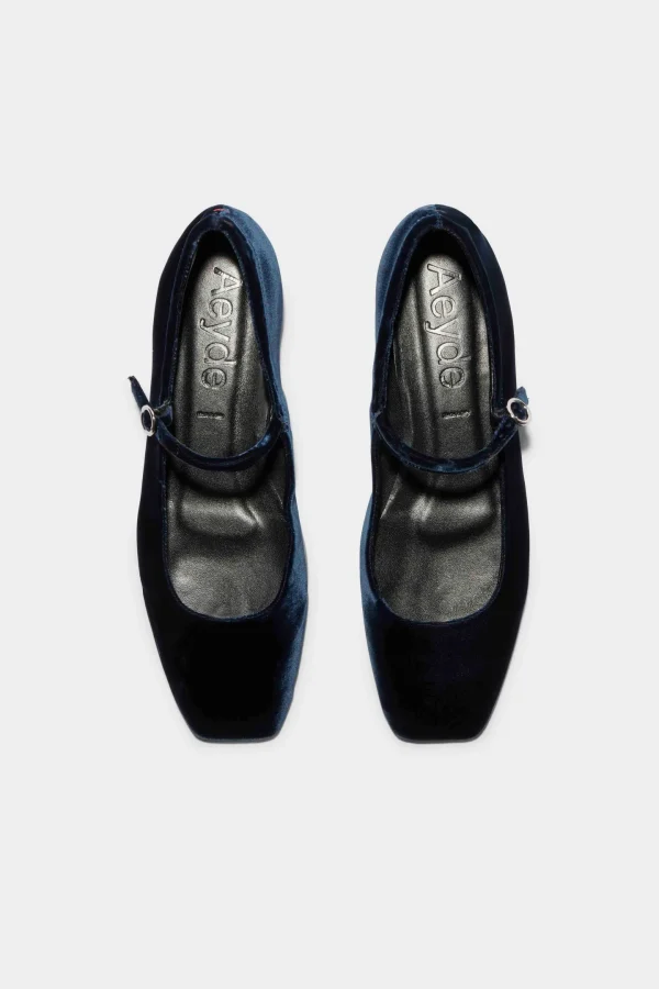 aeyde Loafer & Ballerinas<Ballerinas Uma Velvet in Navy