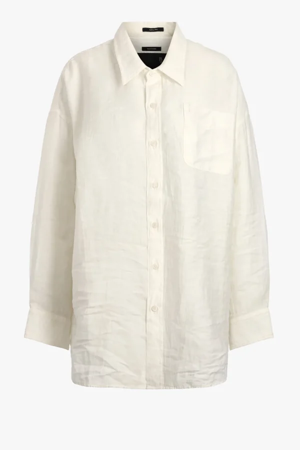 R13 Blusen & Tops<Bluse Drop Neck in Weiß