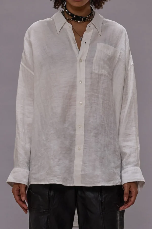 R13 Blusen & Tops<Bluse Drop Neck in Weiß