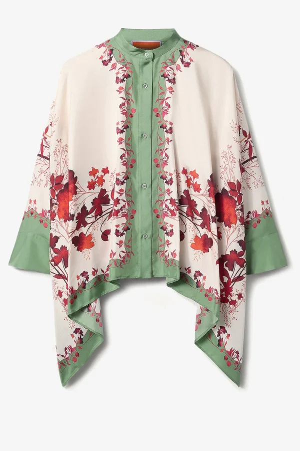 La Double J Blusen & Tops<Bluse Foulard in Camouflage Green