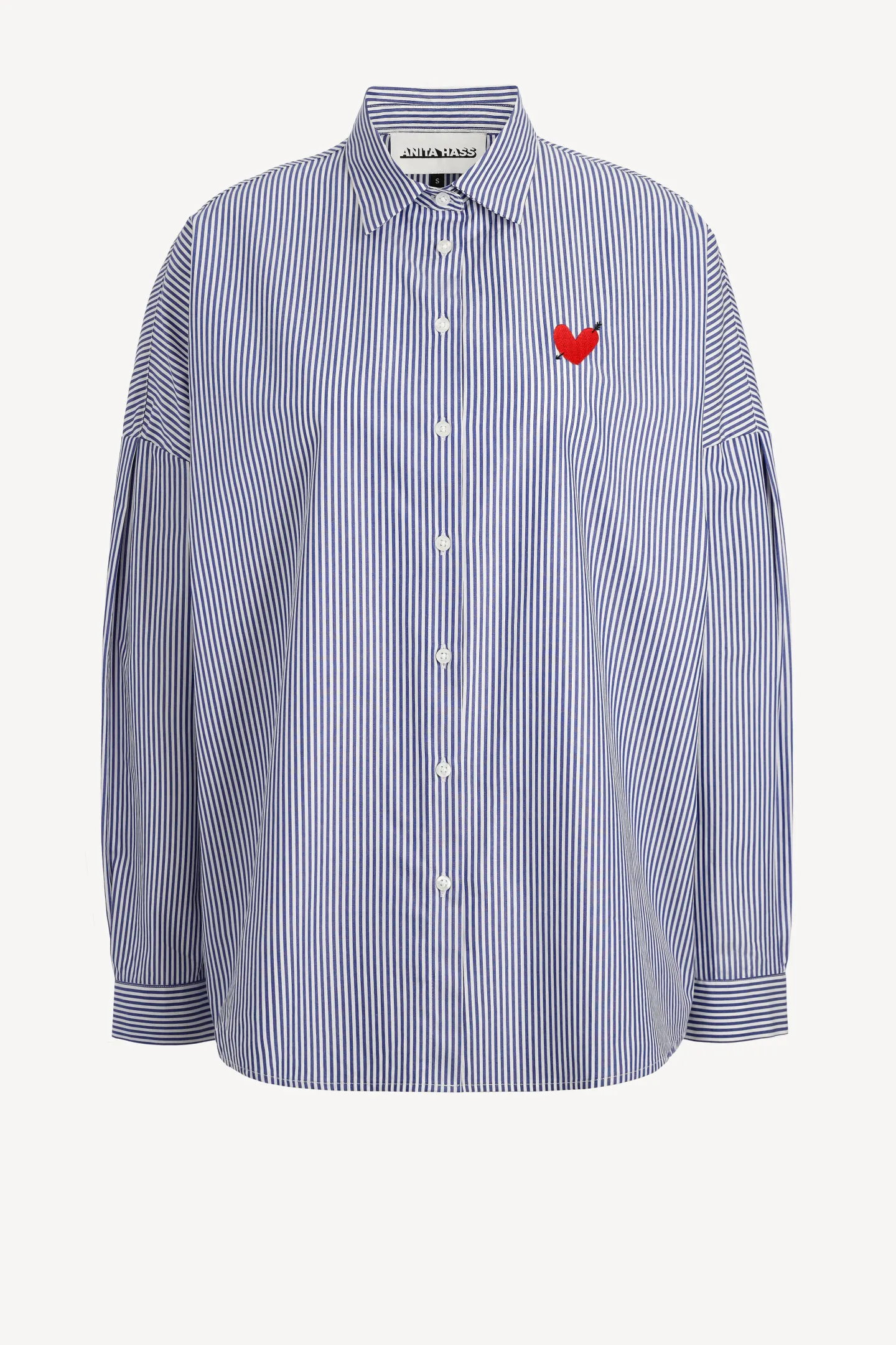 bluse_heart_in_blauwei_0.webp Anita Hass Blusen & Tops<Bluse 'Heart' in Blau/Weiß