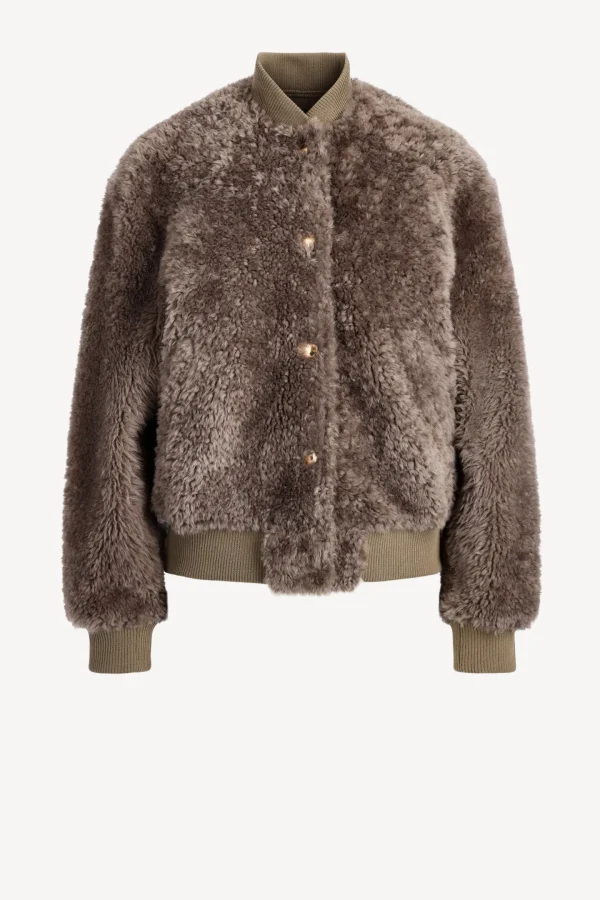 Jadia Jacken & Westen<Bomberjacke Bobby Short in Taupe