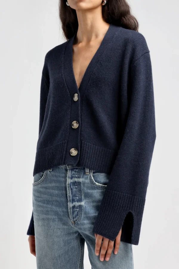 Ladneri Strickjacken<Cardigan Paix in Dark Navy