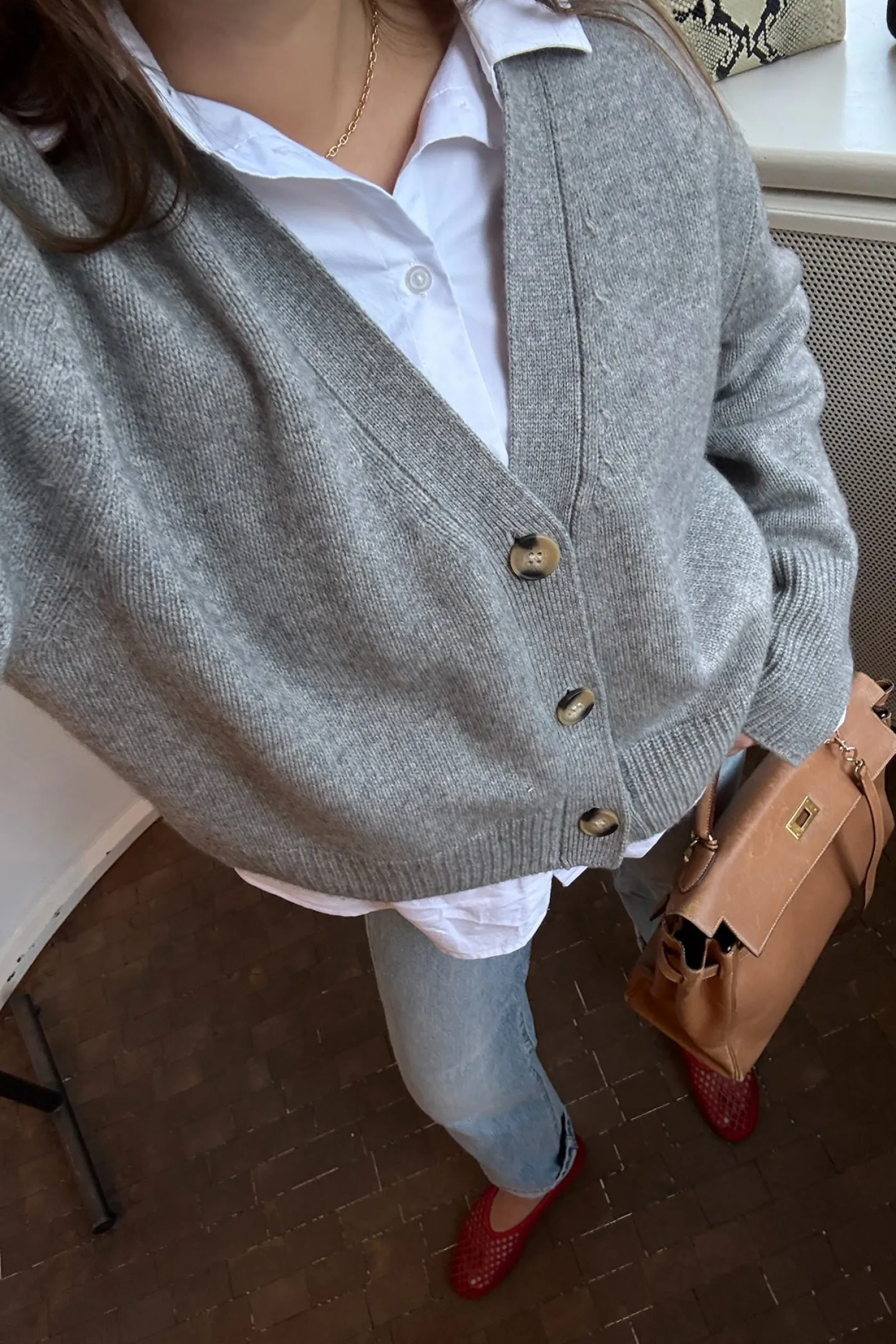 cardigan_paix_in_light_gr_5.webp Ladneri Strickjacken<Cardigan Paix in Light Grey