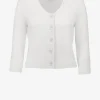 Allude Strickjacken<Cardigan Round Neck in Ivory