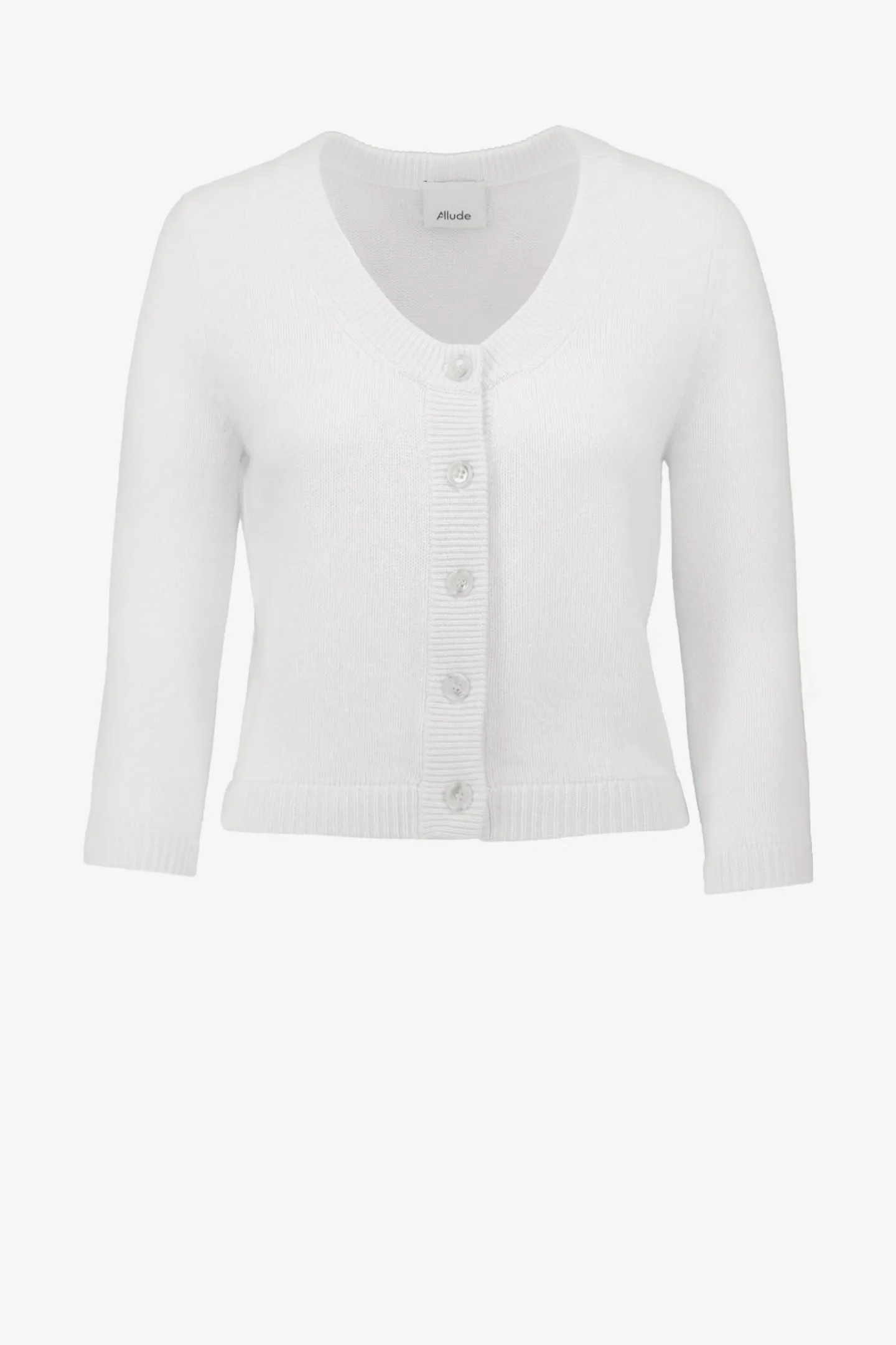cardigan_round_neck_in_iv_0.webp Allude Strickjacken<Cardigan Round Neck in Ivory