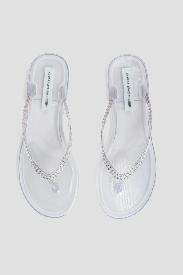 Christopher Esber Sandalen & Slipper<Flip Flops Jo in Crystal/Clear