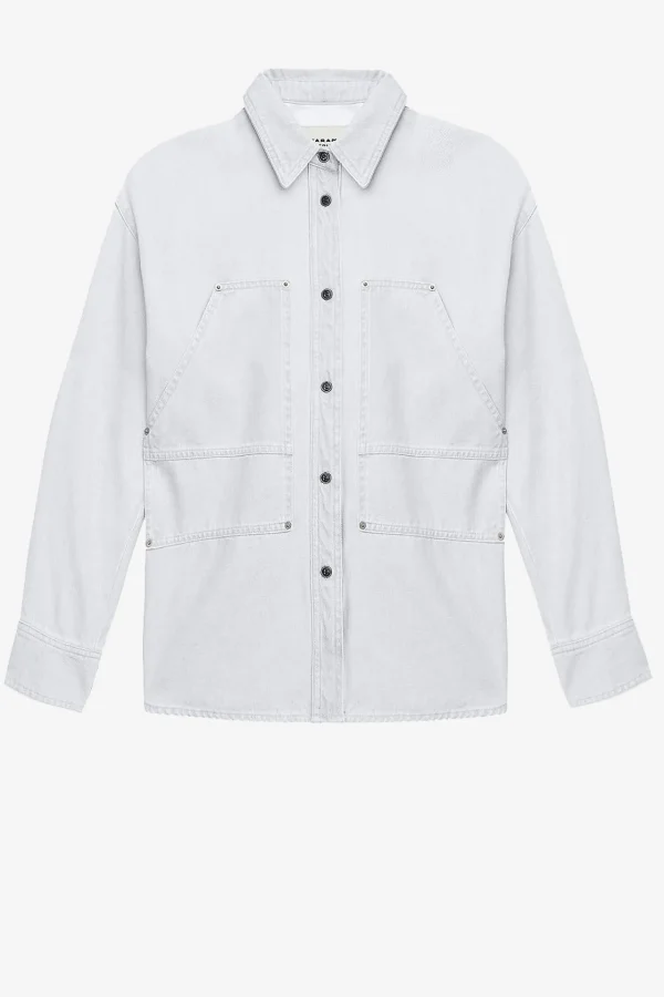 Marant Etoile Jacken & Westen<Hemdjacke Okely in Light Blue