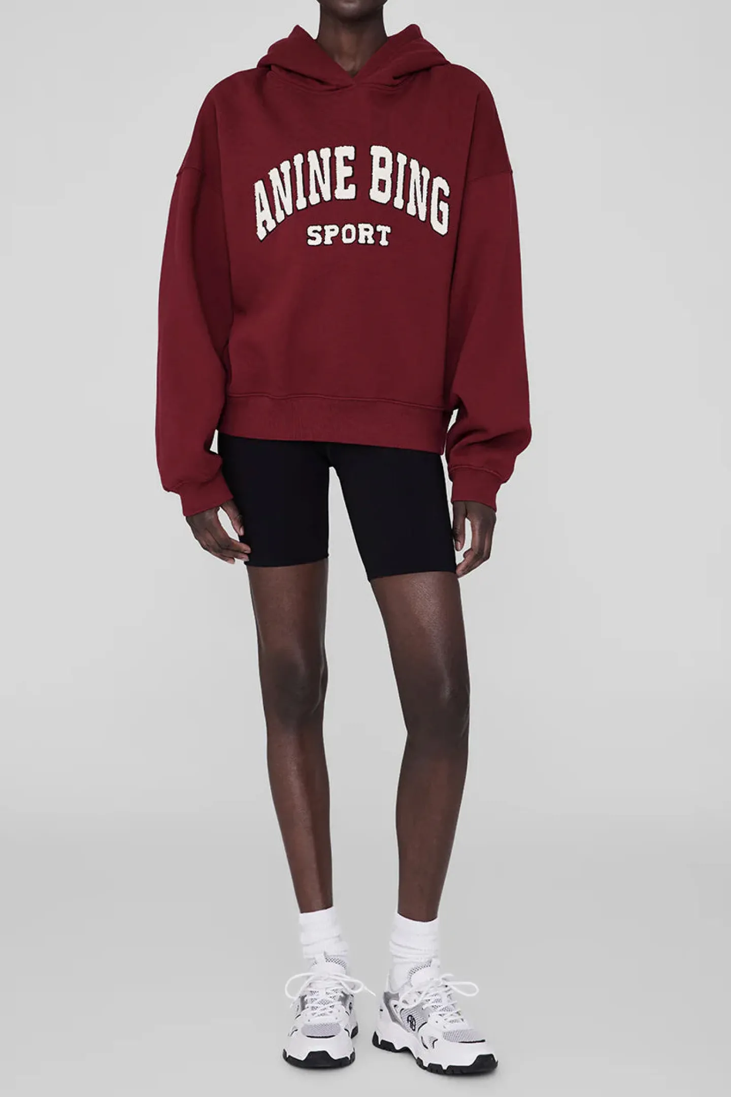 hoodie_alec_in_cabernet_1.webp Anine Bing Hoodies & Sweatshirts<Hoodie Alec in Cabernet