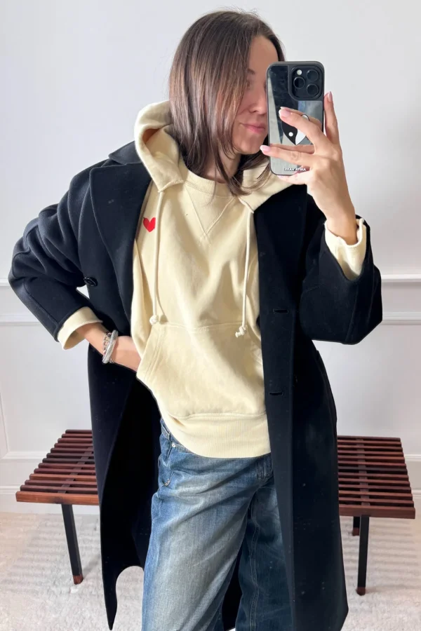 Anita Hass Hoodies & Sweatshirts<Hoodie Open Seam in Bleached Sand