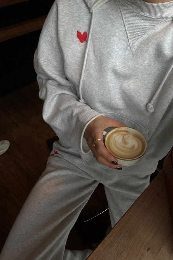 Anita Hass Hoodies & Sweatshirts<Hoodie Open Seam in Melange Grey