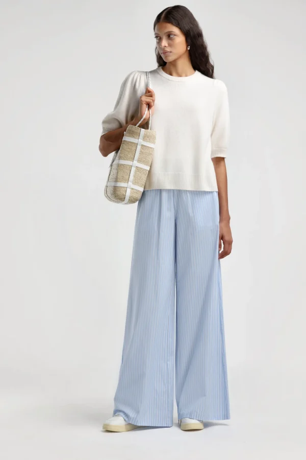 Ladneri Hosen & Jumpsuits<Hose Bondy in Blau/Weiß/Schwarz