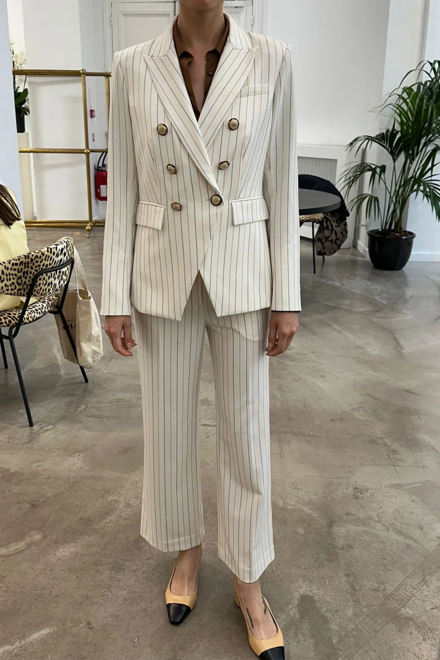hose_brixton_in_dovemulti_1.webp Veronica Beard Hosen & Jumpsuits<Hose Brixton in Dove/Multi