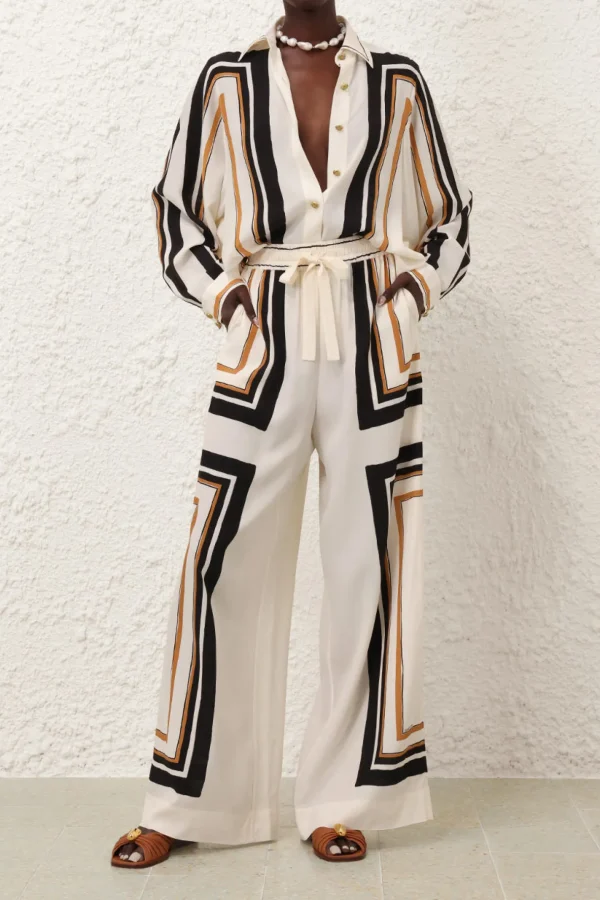 Zimmermann Hosen & Jumpsuits<Hose Draw Waist in Stripe