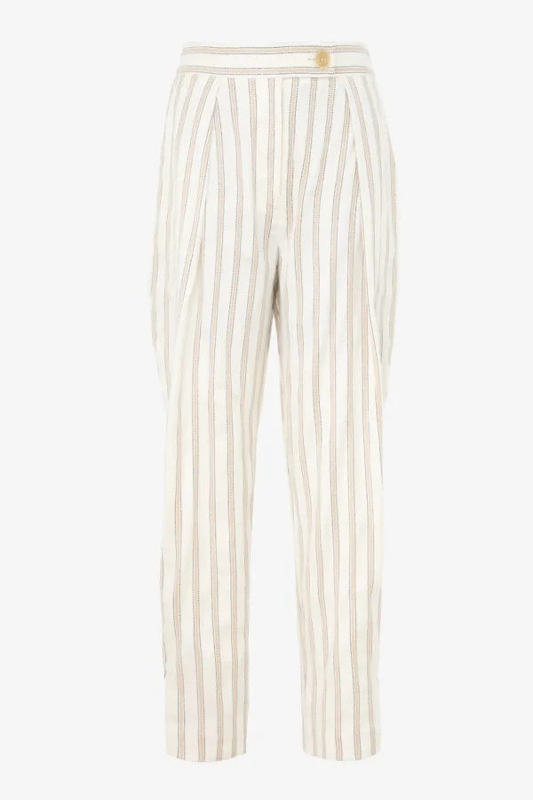 Zimmermann Hosen & Jumpsuits<Hose Illuminate Stripe in Cream/Gold