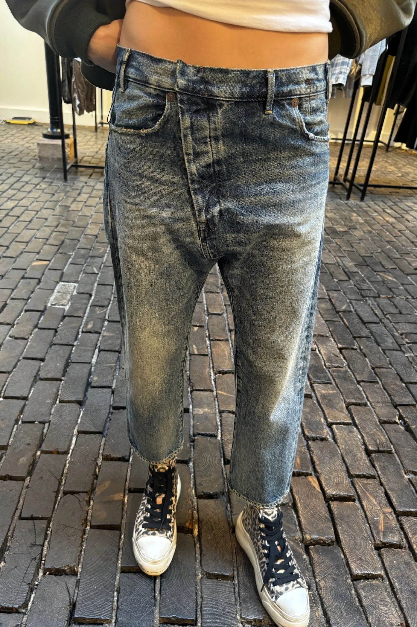 jeans_exene_in_barter_ind_1.webp R13 Jeans<Jeans Exene in Barter Indigo