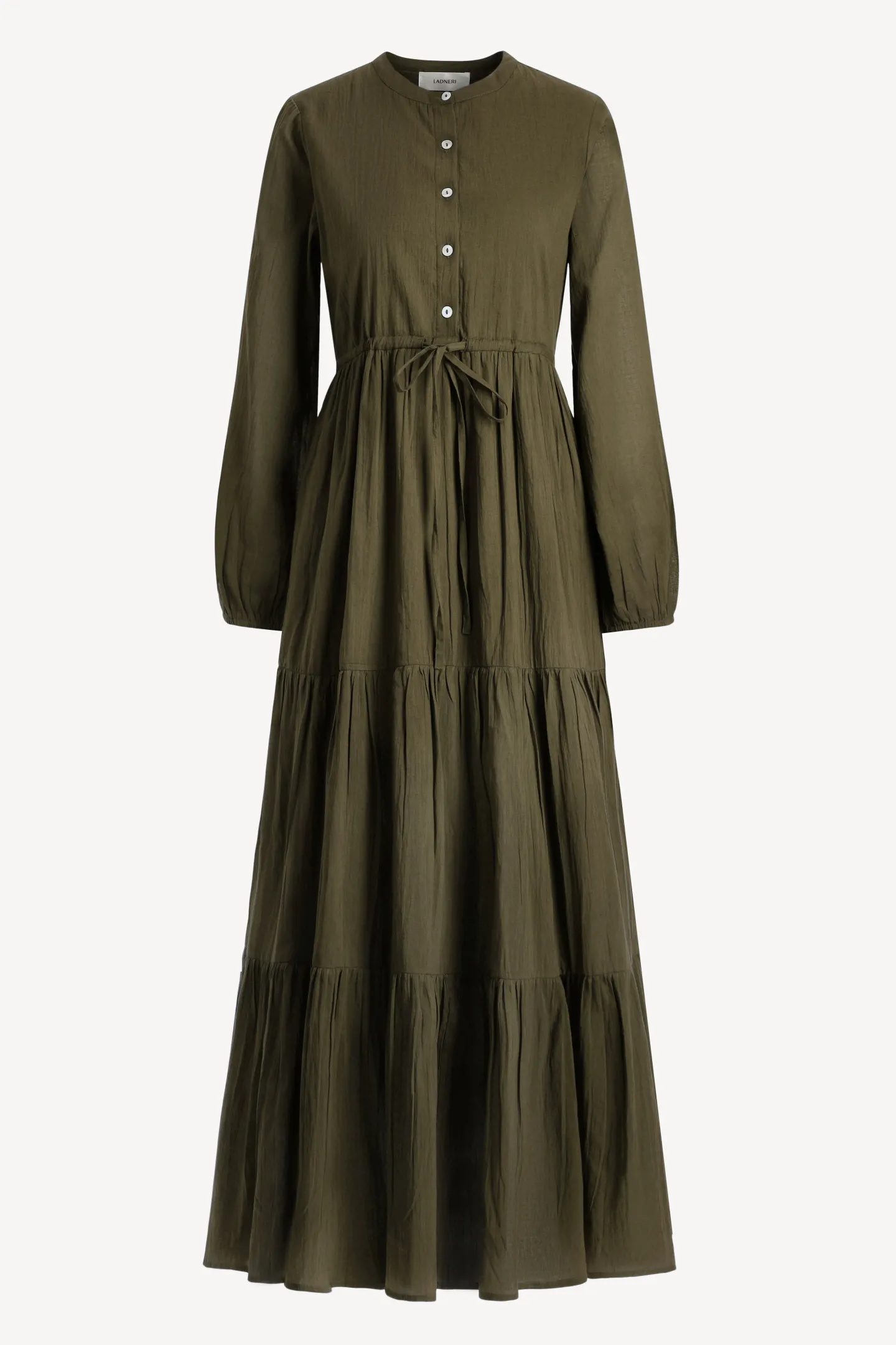 kleid_dazur_in_oliv_0.webp Ladneri Kleider<Kleid d'Azur in Oliv