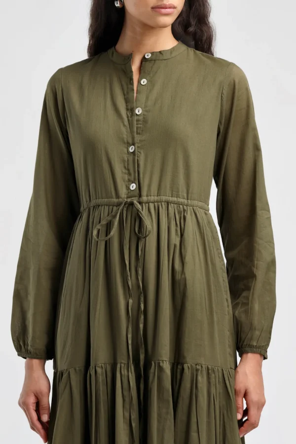 Ladneri Kleider<Kleid d'Azur in Oliv