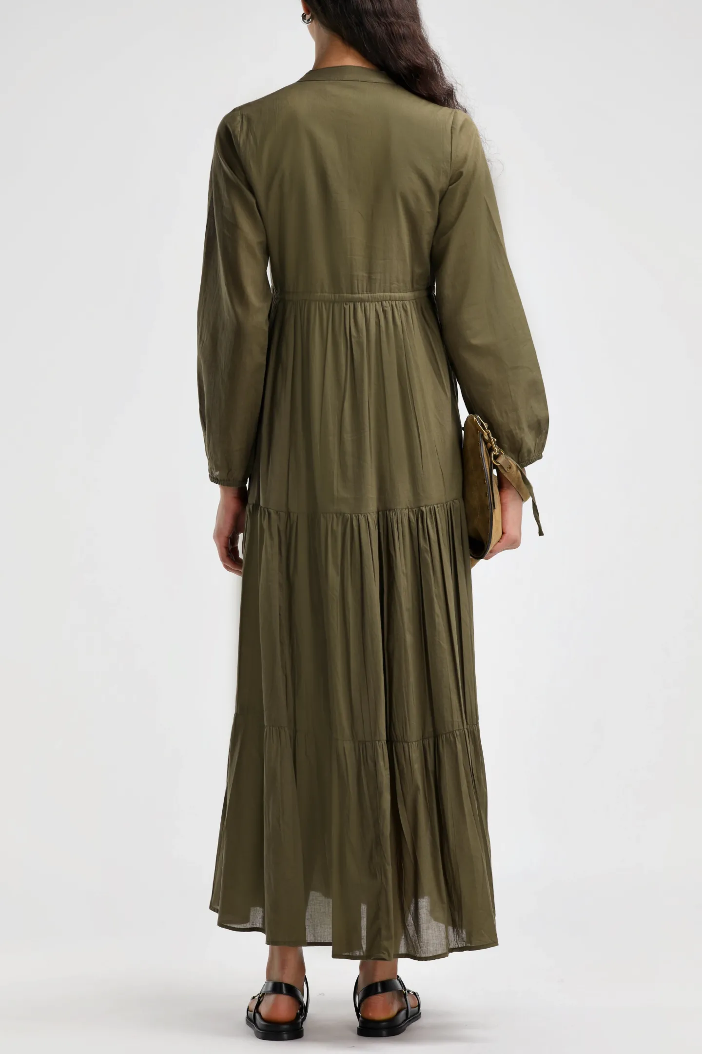 kleid_dazur_in_oliv_3.webp Ladneri Kleider<Kleid d'Azur in Oliv