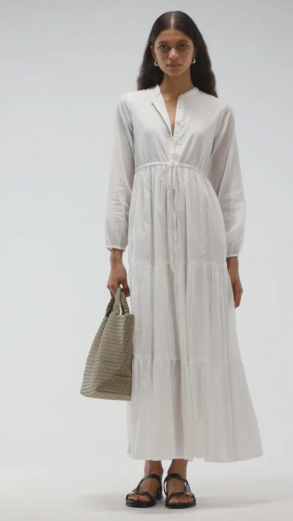 Ladneri Kleider<Kleid d'Azur in Weiß