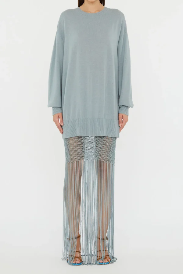 Christopher Esber Kleider<Kleid Macrame Monument in Stone Blue