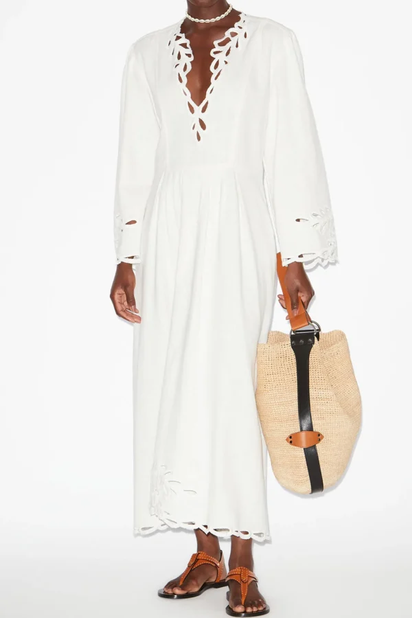 Marant Etoile Kleider<Kleid Tianny in Weiß