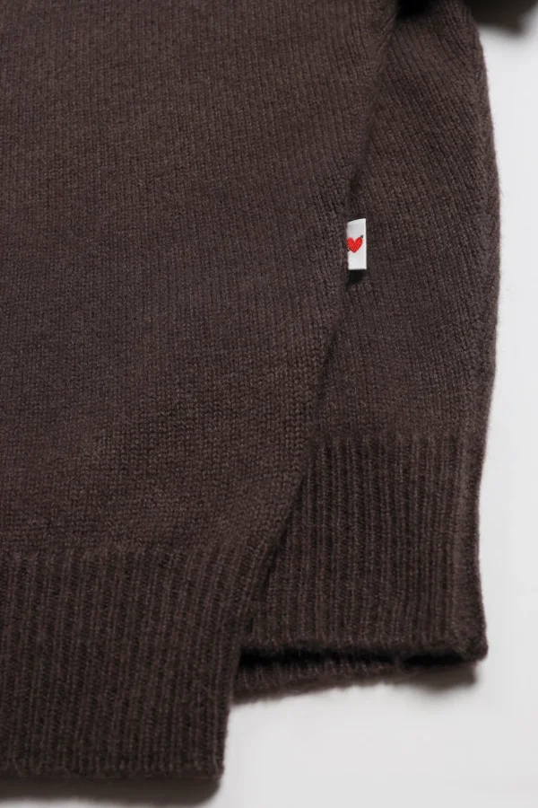 Anita Hass Pullover<Kurzarmpullover 'Heart' in Chocolate