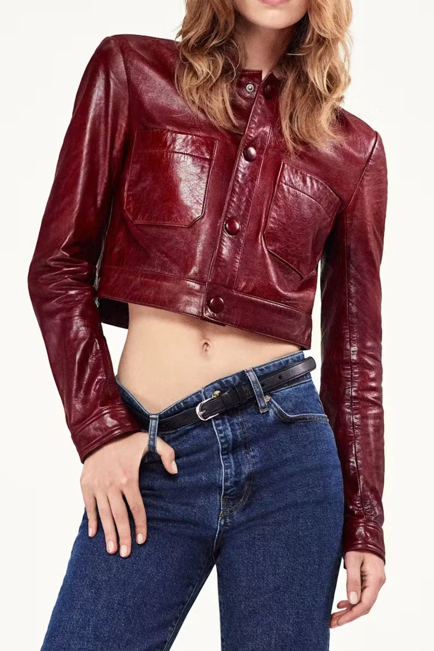 lederjacke_in_syrah_red_3.webp Frame Jacken & Westen<Lederjacke in Syrah Red