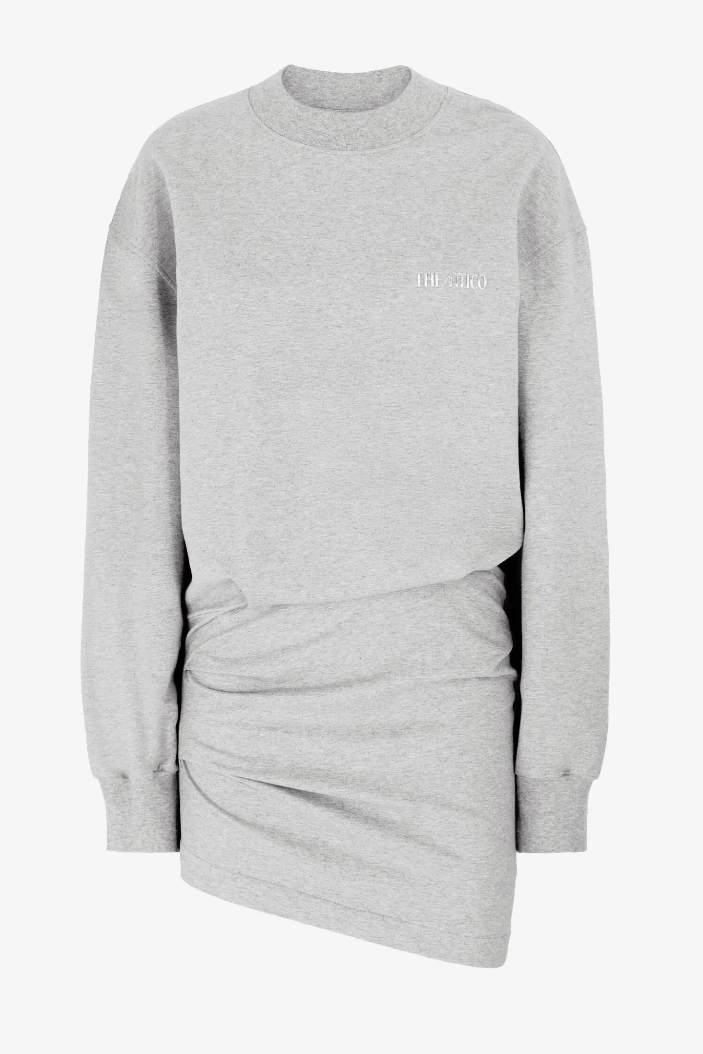minikleid_in_grey_melange_0.webp The Attico Kleider<Minikleid in Grey Melange