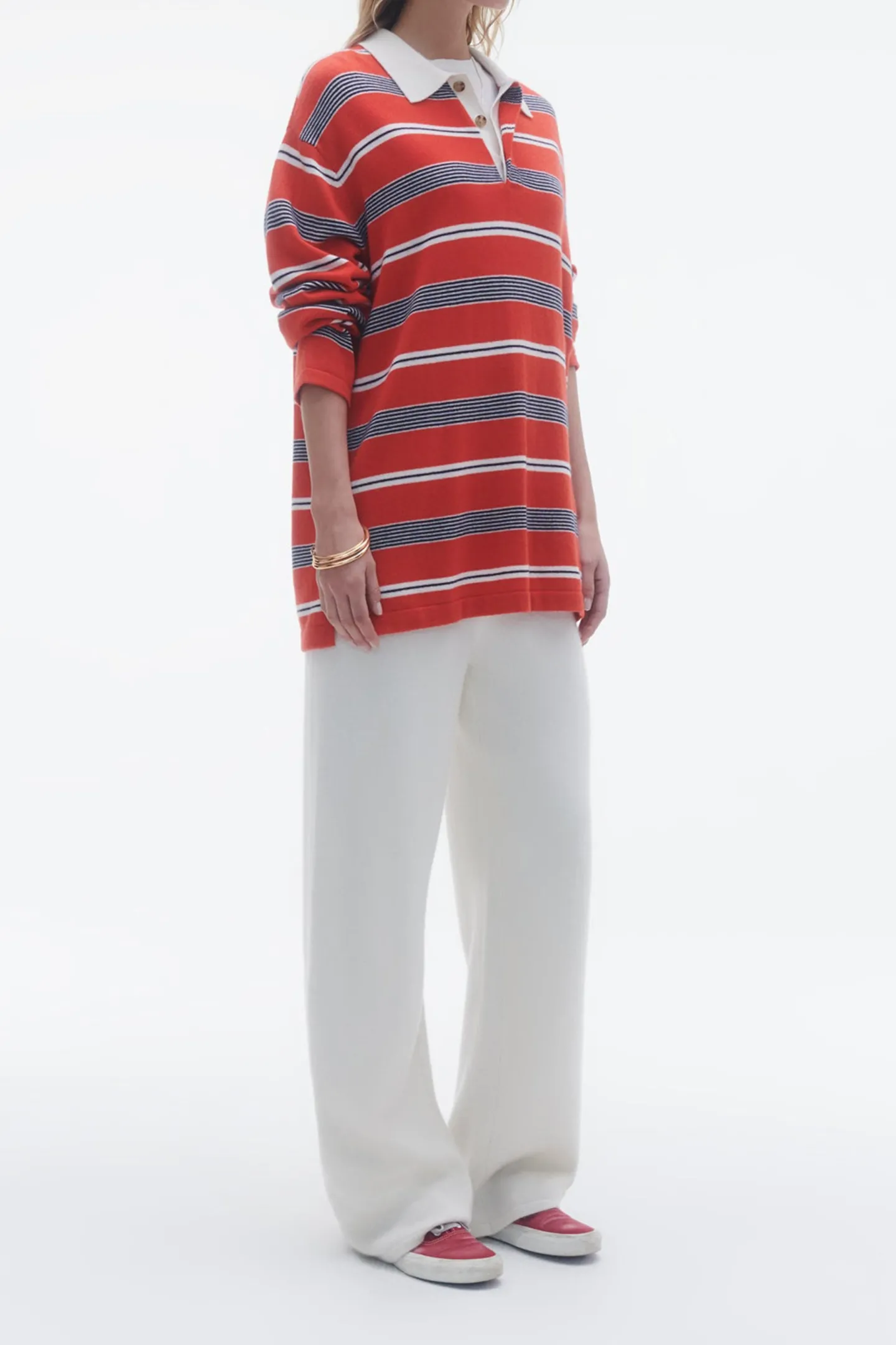 poloshirt_rugby_in_cherry_3.webp Guest in Residence Shirts, Tank Tops & Longsleeves<Poloshirt Rugby in Cherry