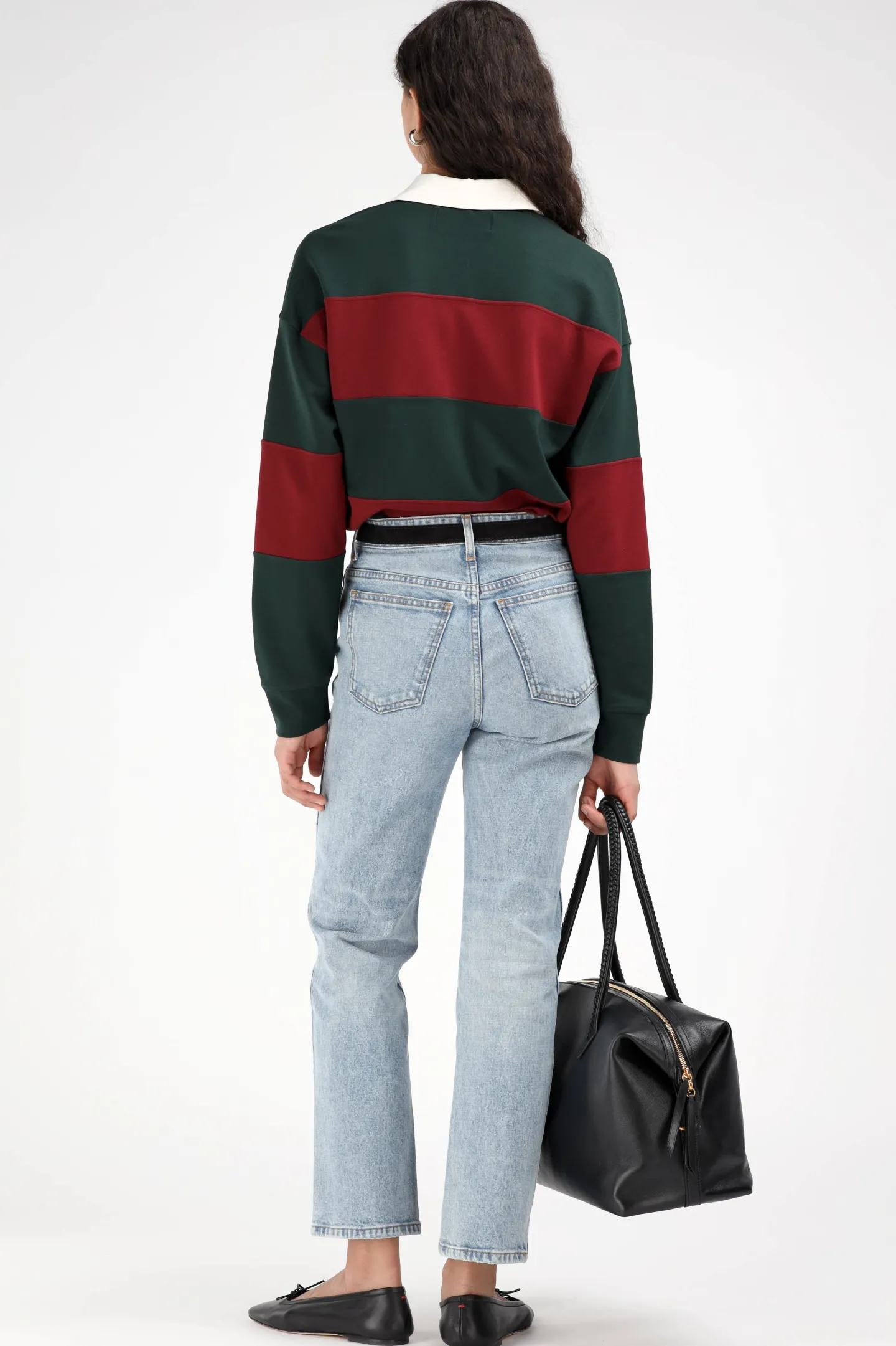 poloshirt_varsity_in_bord_3.webp Ladneri Shirts, Tank Tops & Longsleeves<Poloshirt Varsity in Bordeaux/Dark Green