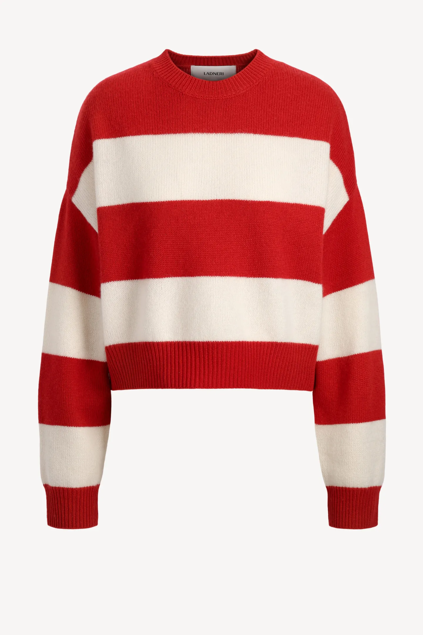 pullover_pont_in_rotwei_0.webp Ladneri Pullover<Pullover Pont in Rot/Weiß