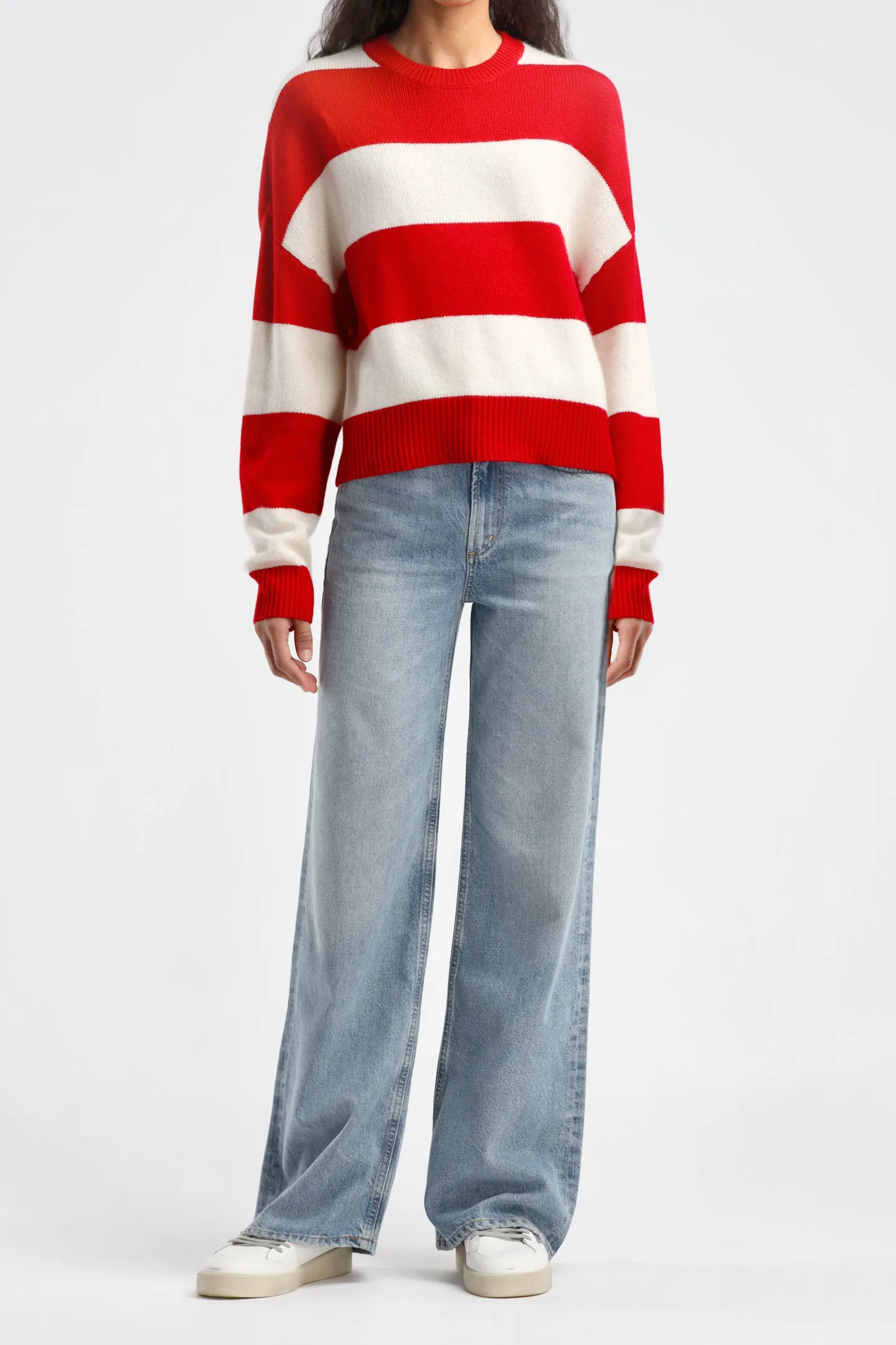 pullover_pont_in_rotwei_1.webp Ladneri Pullover<Pullover Pont in Rot/Weiß