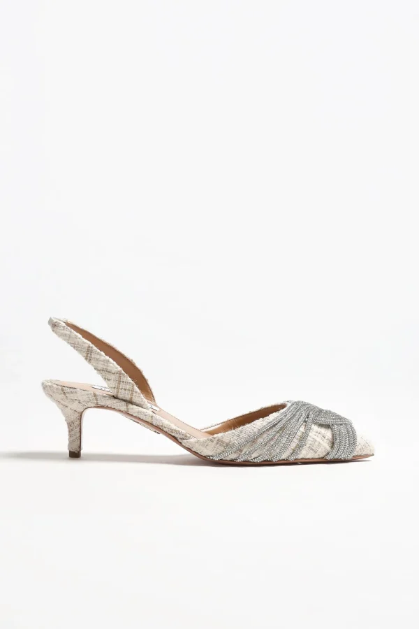 Aquazzura Heels<Pumps Gatsby Sling in Latte