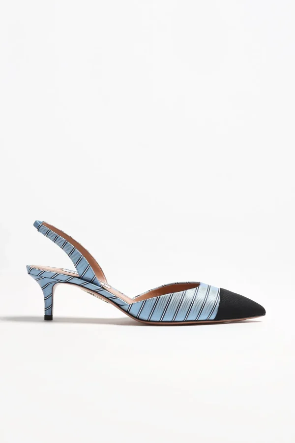 Aquazzura Heels<Pumps Milanese Swing in Light Blue/Black