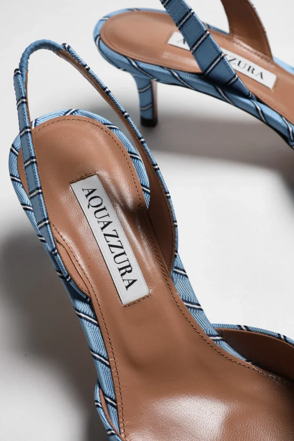 Aquazzura Heels<Pumps Milanese Swing in Light Blue/Black
