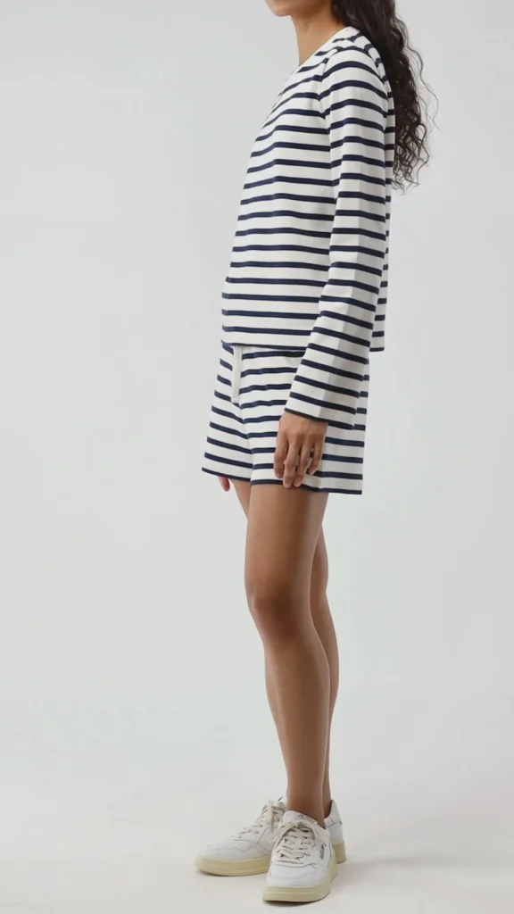 Ladneri Shorts<Shorts Mimizan in Ivory/Navy