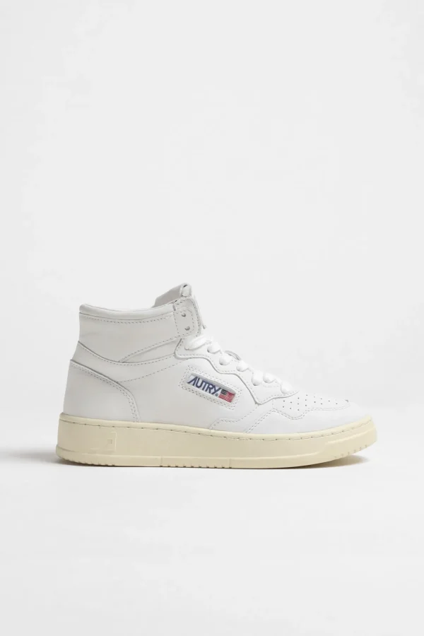 Autry Sneaker | High Top<Sneaker Medalist Mid Goat in Weiß