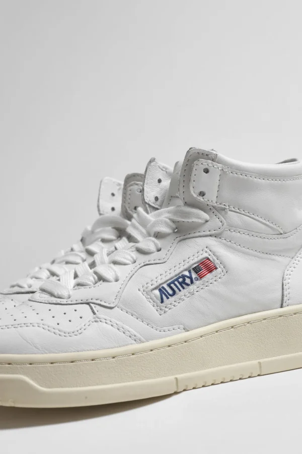 Autry Sneaker | High Top<Sneaker Medalist Mid Goat in Weiß