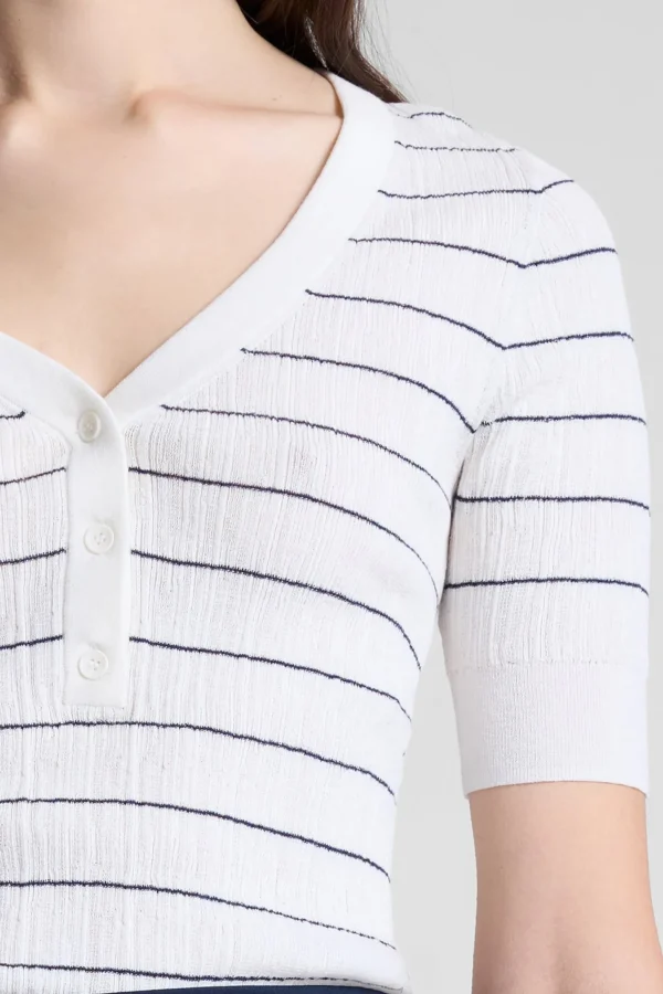 A.L.C. Shirts, Tank Tops & Longsleeves<Strickshirt Francis in Navy/Weiß