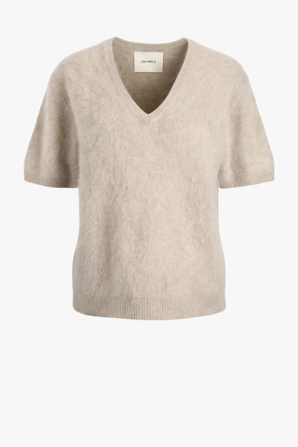 Lisa Yang Pullover<Strickshirt Lovisa in Sand Brushed