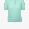 Allude Pullover<Strickshirt Polo in Türkis