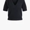 Allude Pullover<Strickshirt V-Neck in Dark Navy
