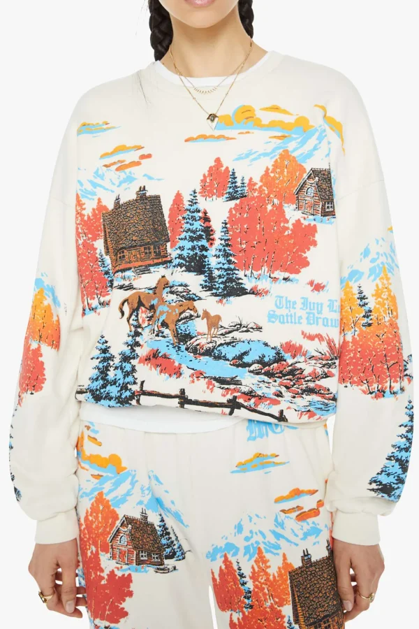 Mother Hoodies & Sweatshirts<Sweatshirt Drop Square in Cabin Fever