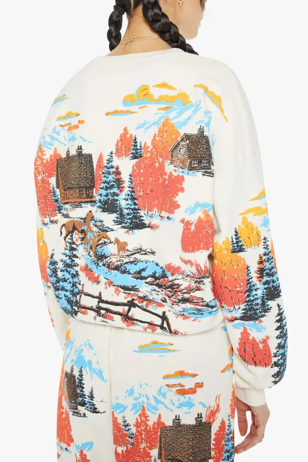 Mother Hoodies & Sweatshirts<Sweatshirt Drop Square in Cabin Fever