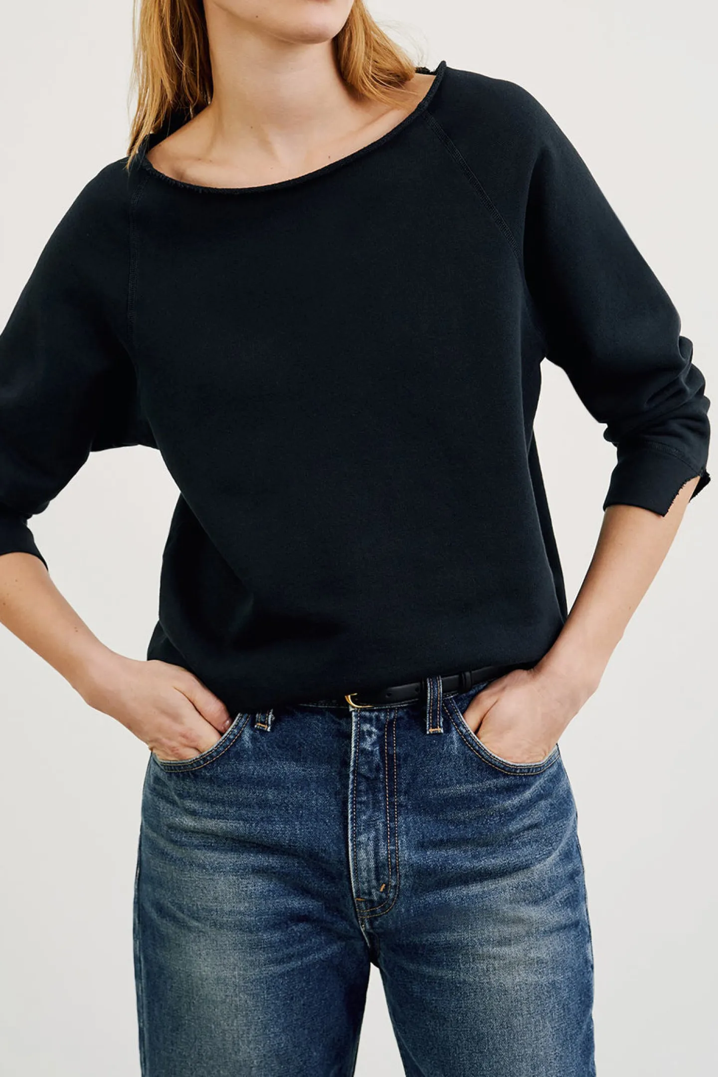 sweatshirt_luka_in_washed_1.webp Nili Lotan Hoodies & Sweatshirts<Sweatshirt Luka in Washed Black