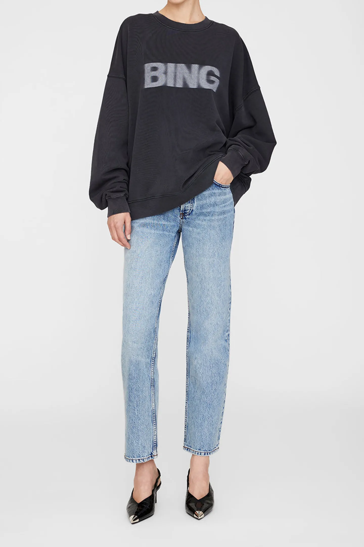 sweatshirt_miles_blur_in__1.webp Anine Bing Hoodies & Sweatshirts<Sweatshirt Miles Blur in Schwarz
