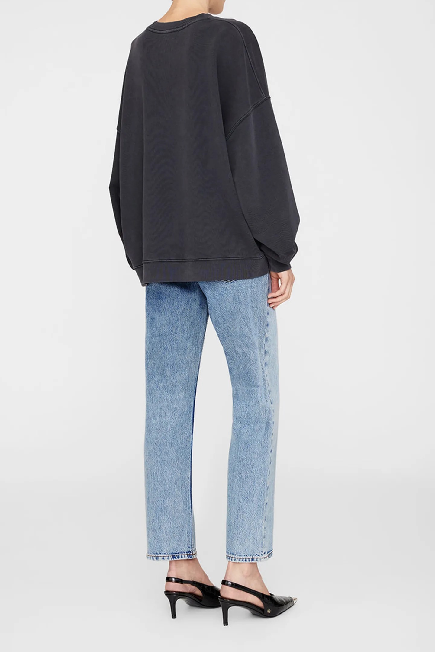 sweatshirt_miles_blur_in__2.webp Anine Bing Hoodies & Sweatshirts<Sweatshirt Miles Blur in Schwarz