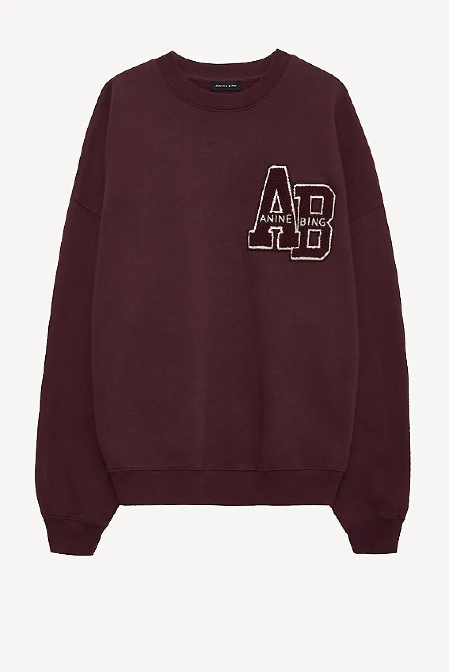 sweatshirt_miles_in_dark__0.webp Anine Bing Hoodies & Sweatshirts<Sweatshirt Miles in Dark Burgundy
